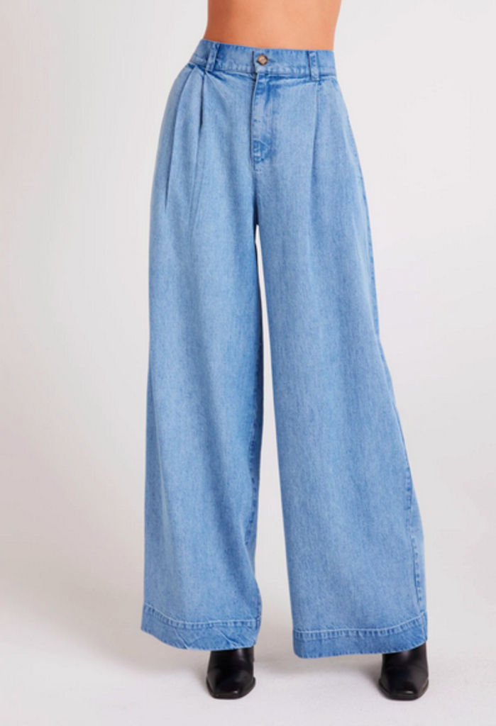 BELLA DAHL GRETA PLEATED WIDE LEG TROUSER