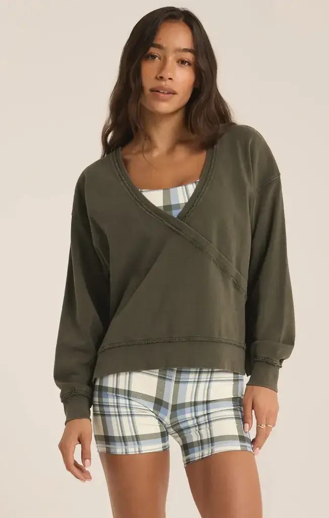 Z SUPPLY ACTIVE REVERSIBLE WASHED SWEATSHIRT