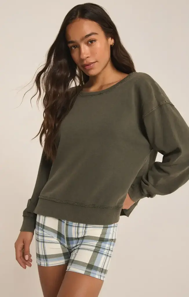 Z SUPPLY ACTIVE REVERSIBLE WASHED SWEATSHIRT