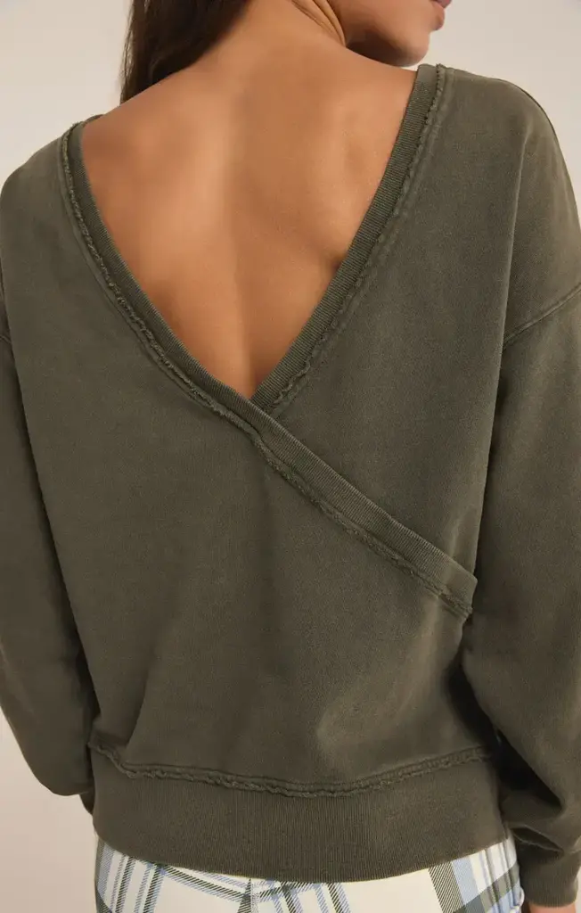 Z SUPPLY ACTIVE REVERSIBLE WASHED SWEATSHIRT
