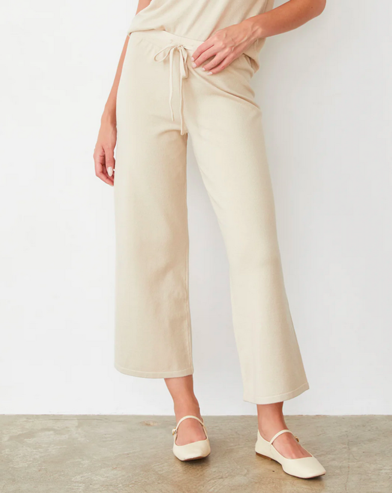 MONROW LIGHT SOFT KNIT CROP LOUNGE PANT