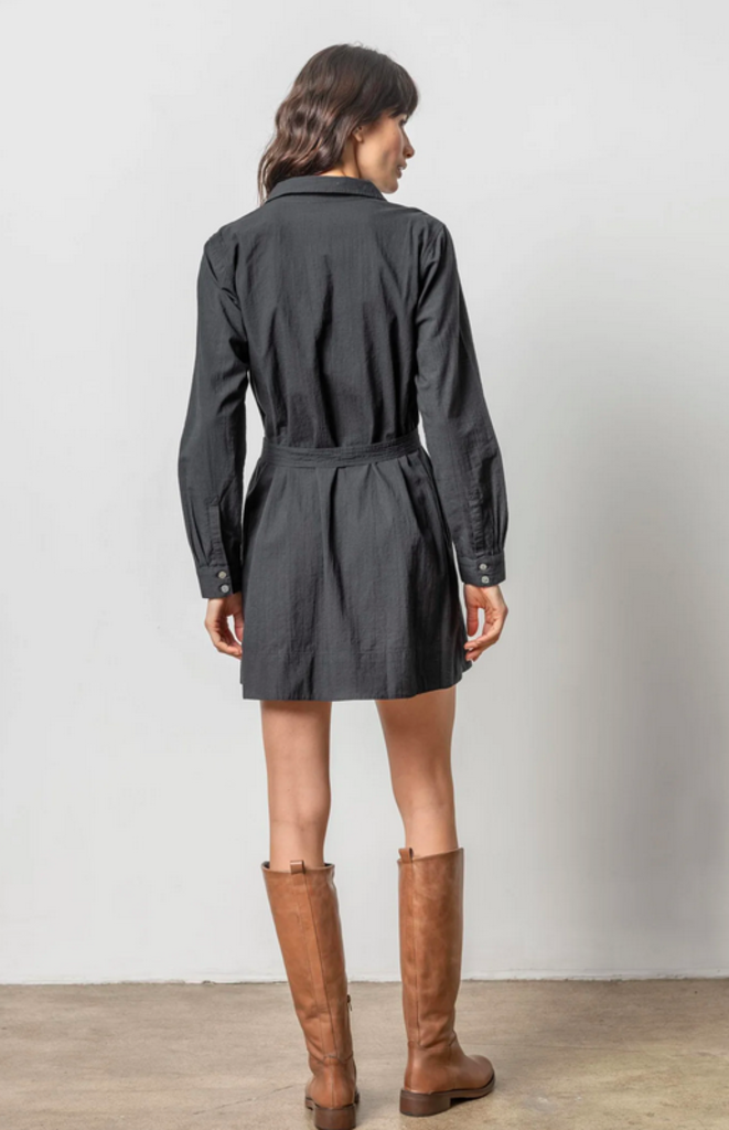 BELTED SHIRT DRESS