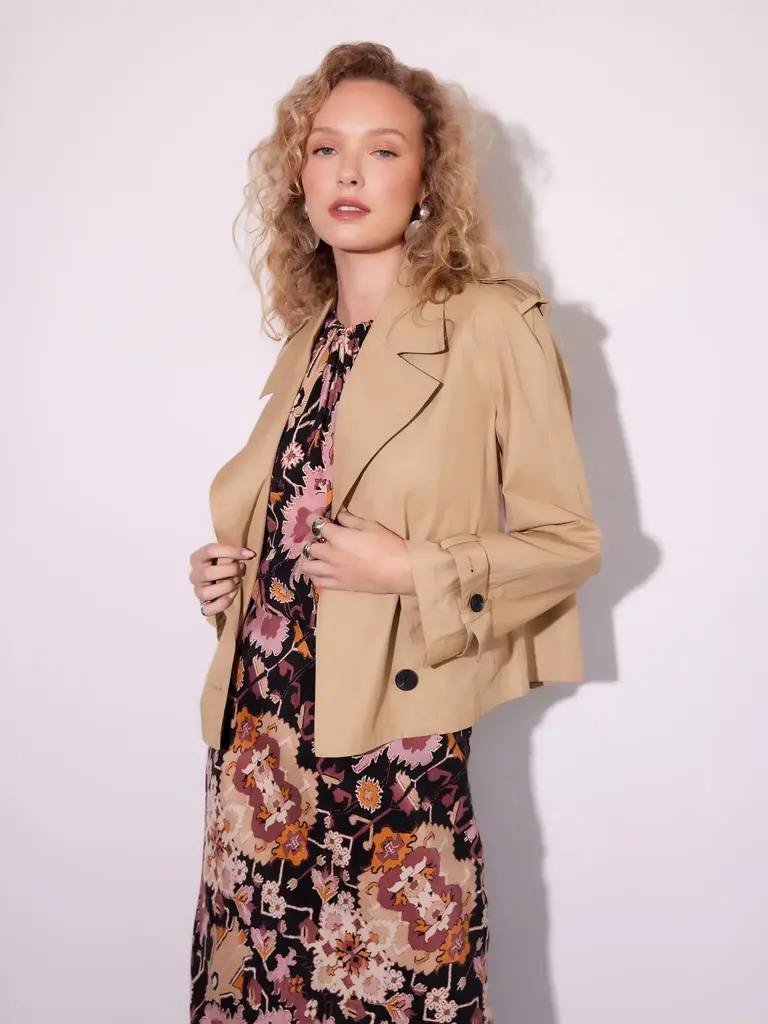 FIFTEEN TWENTY CHELSEA CROPPED TRENCH JACKET