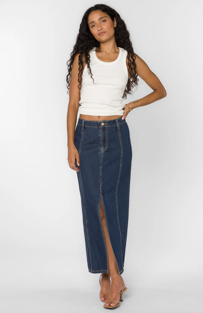 Velvet Heart NIKKIE LONG DENIM SKIRT