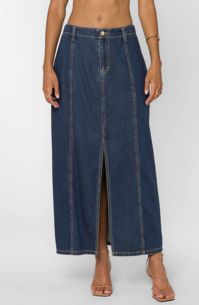 Velvet Heart NIKKIE LONG DENIM SKIRT