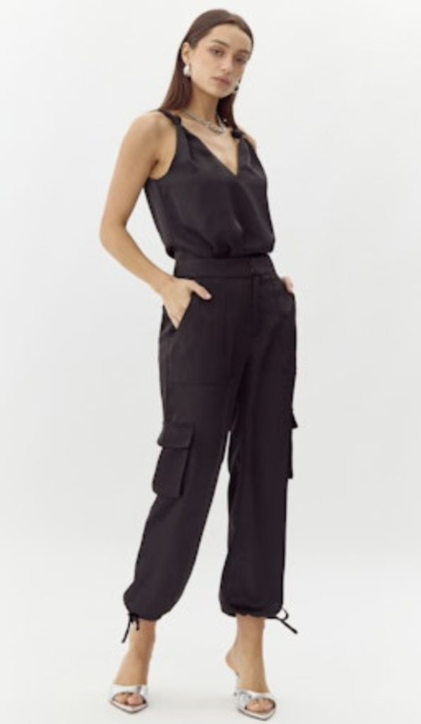 KASSI SHOULDER KNOT SATIN TOP
