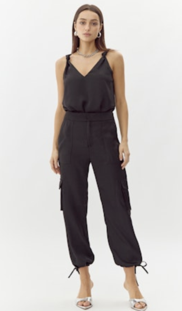 KASSI SHOULDER KNOT SATIN TOP