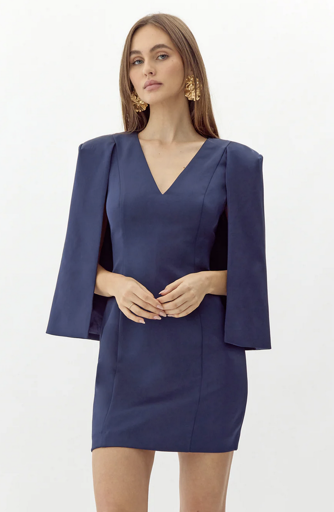 MAXINE "V" CAPE DRESS