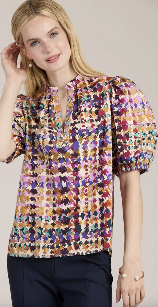 JENNA CONFETTI PLAID TOP