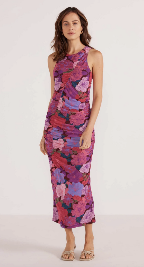 MINKPINK LEXIE MESH MIDI DRESS