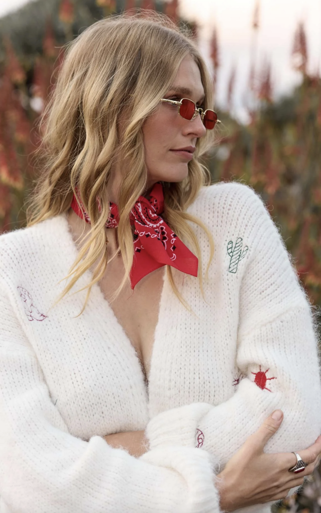 MINKPINK ROSALIE MOTIF KNIT SWEATER