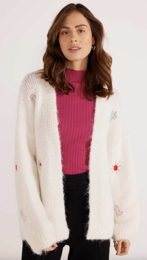 MINKPINK ROSALIE MOTIF KNIT SWEATER