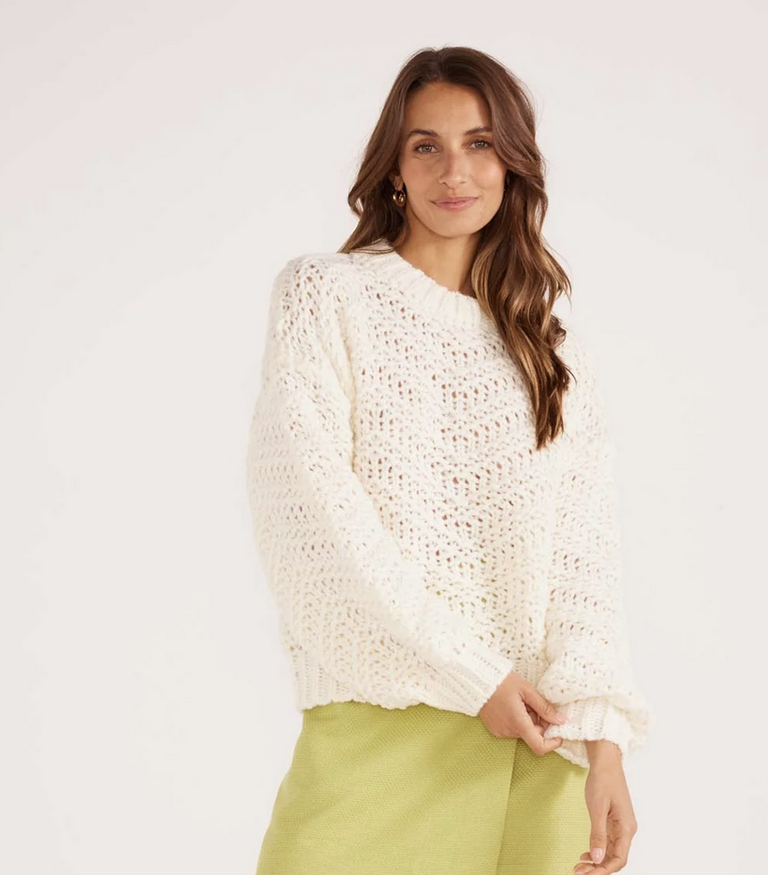 MINKPINK LUNA ZIG-ZAG KNIT SWEATER