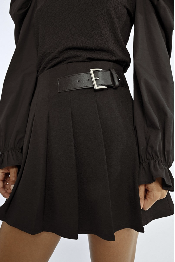 MOLLY BRACKEN HIGH WAISTED PLEATED SKIRT