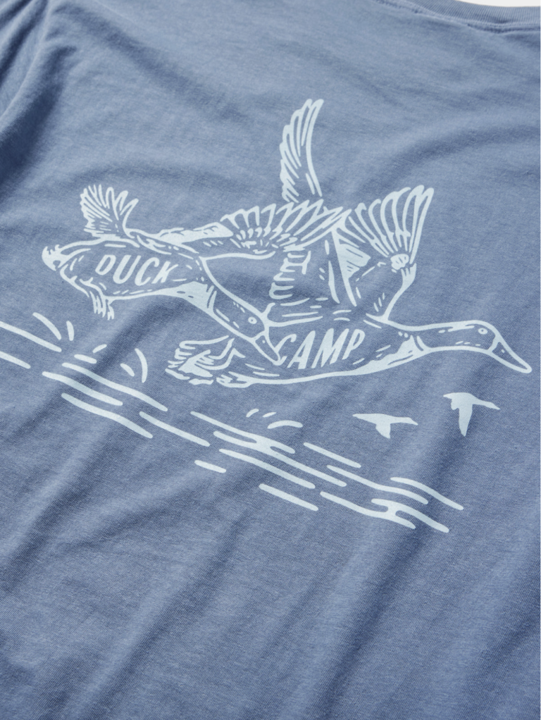 DUCK CAMP FLIGHT OF THE MALLARDS T-SHIRT