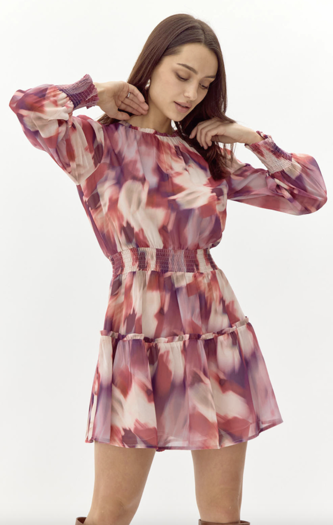 ANELIA SMOCKED MINI DRESS