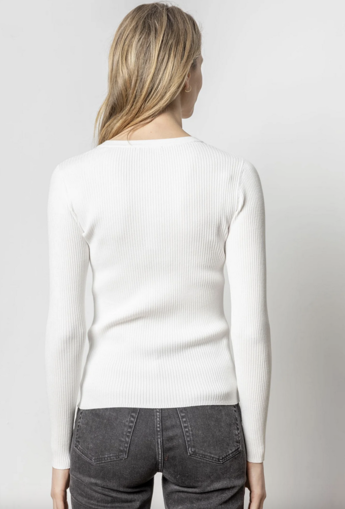 RIBBED CARDIGAN SWEATER