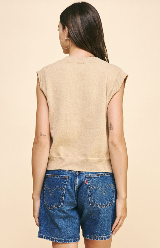 PINCH CABLE KNIT SWEATER VEST