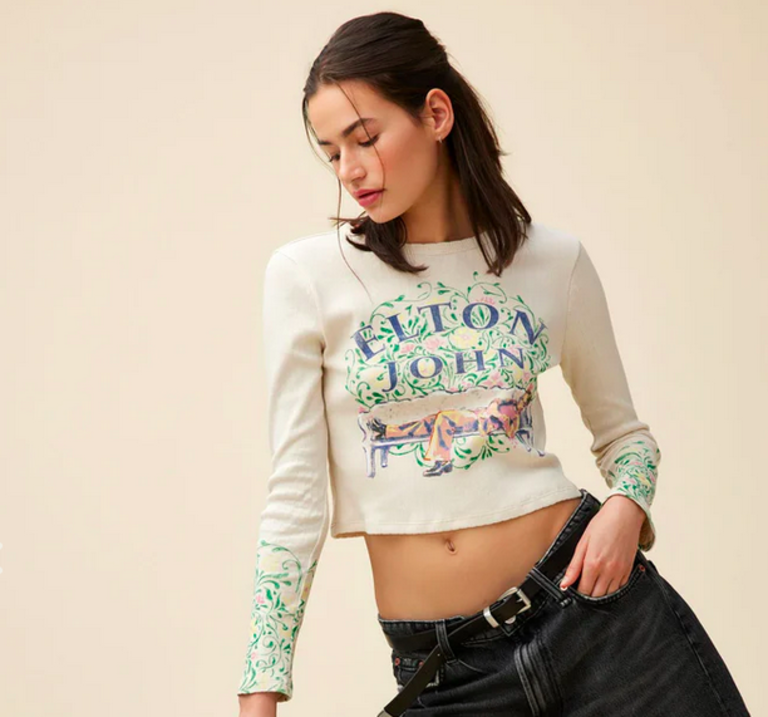 ELTON JOHN FLORAL L/S