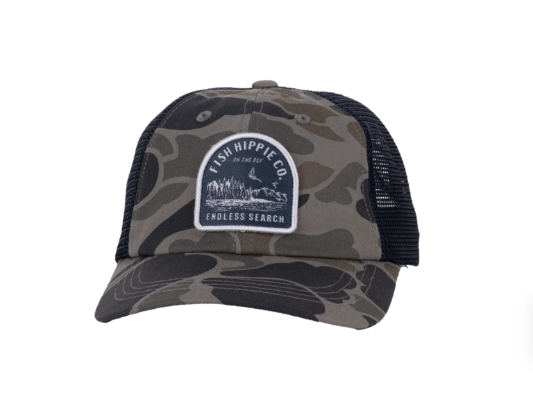 FISH HIPPIE ON THE FLY TRUCKER HAT