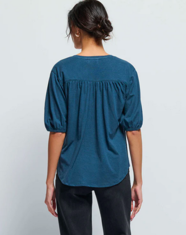 NATION LTD EDIE SHIRRED SHOULDER TOP