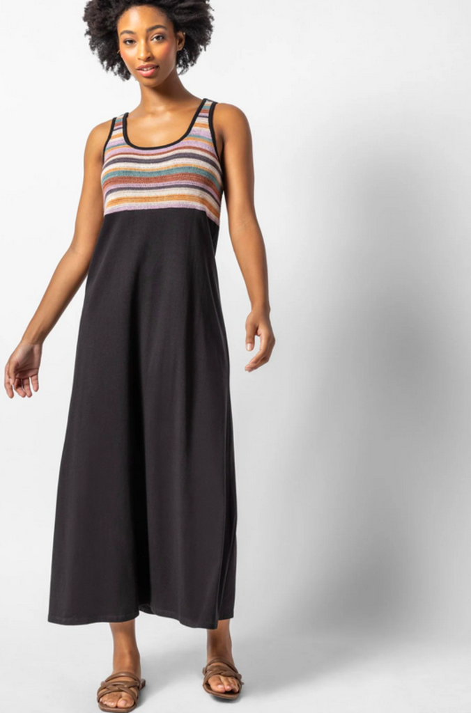 CROCHET INSERT MAXI DRESS
