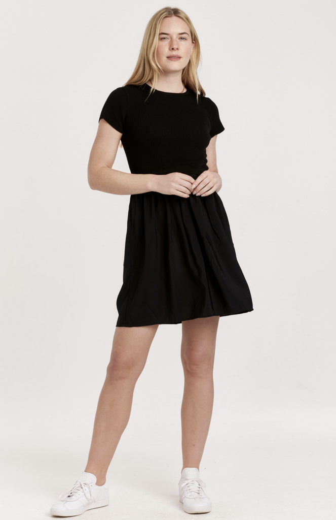 ANOTHER LOVE AVALON MOCK NECK S/S DRESS