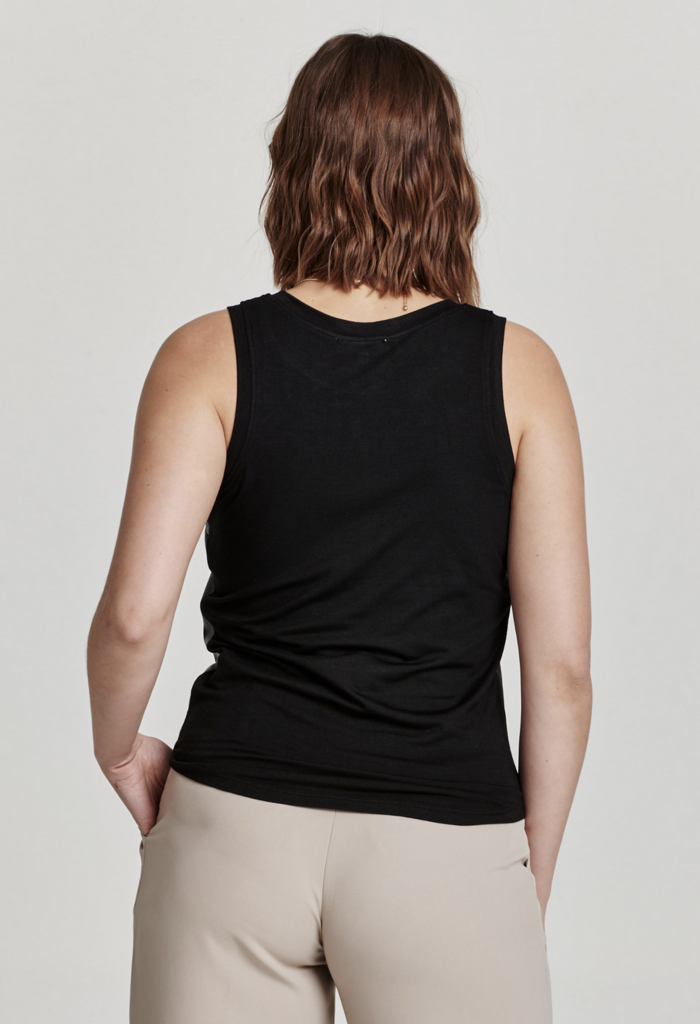 ANOTHER LOVE CARMELA FAUX LEATHER TANK