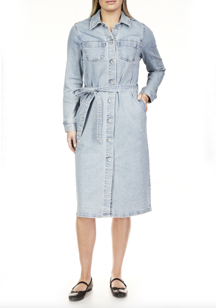 SANCTUARY WRAPPED UP DENIM DRESS