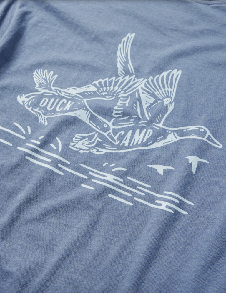 DUCK CAMP FLIGHT OF THE MALLARDS T-SHIRT
