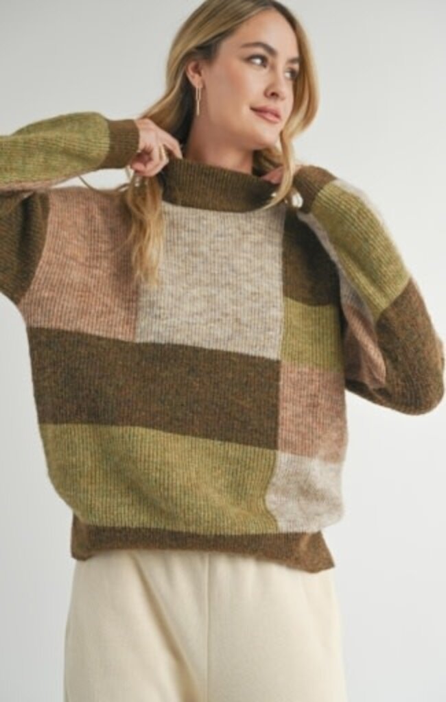 Sadie & Sage FOREST WALK TURTLENECK SWEATER