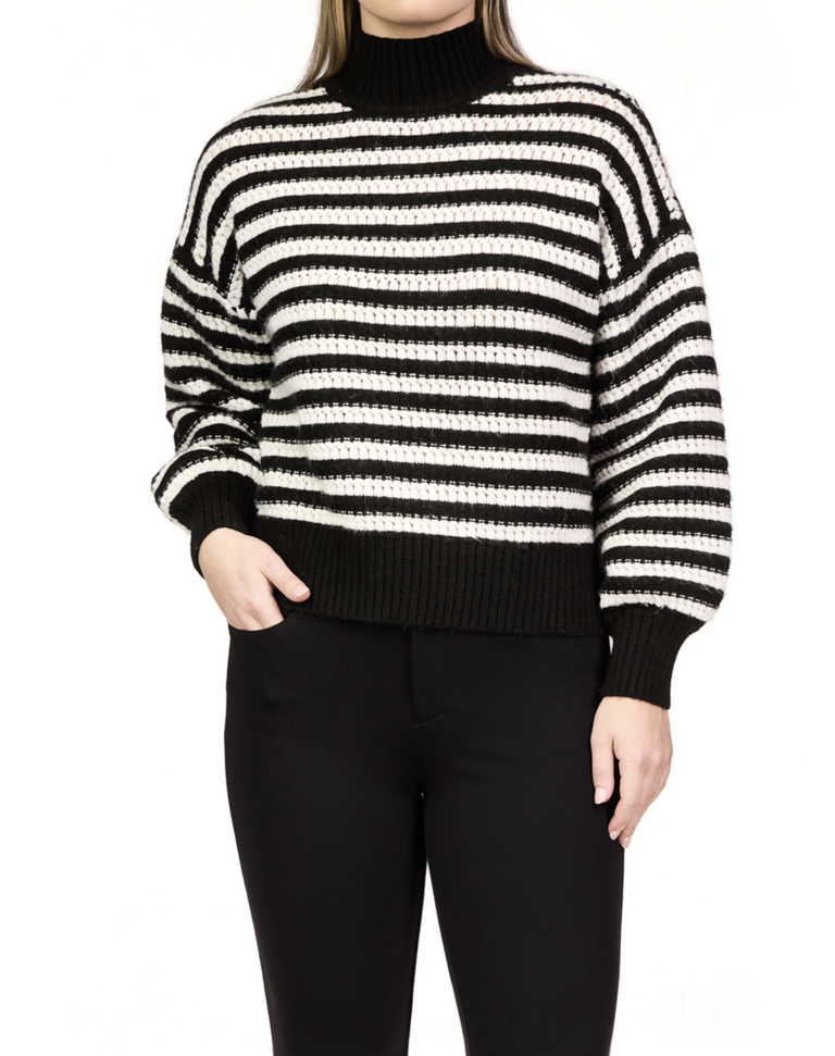 SANCTUARY KEEP IT CHIC STRIPE SWEATER