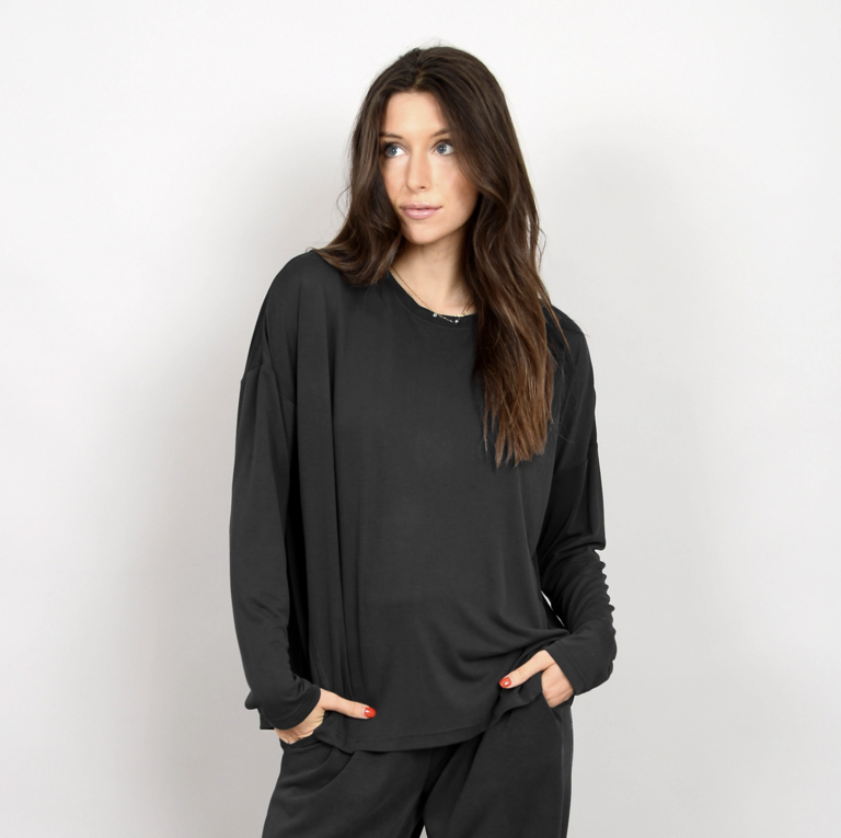 RD STYLE LEILA MODAL JERSEY L/S CREWNECK