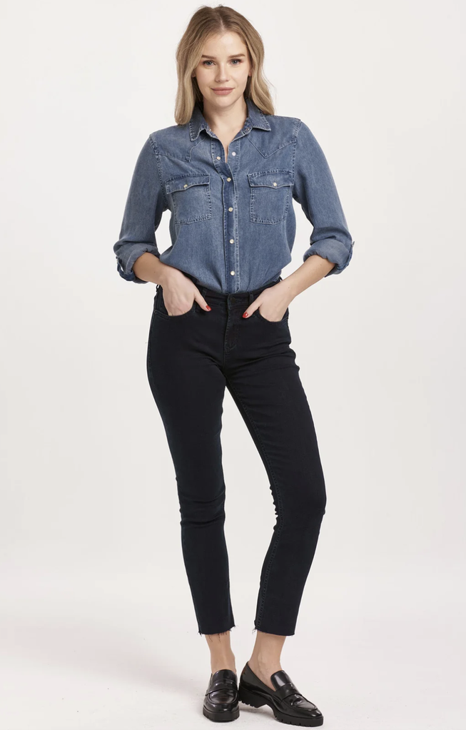 DEAR JOHN BLAIRE MID RISE SLIM STRAIGHT JEANS