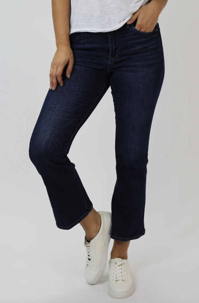 DEAR JOHN JEANNE SUPER HIGH RISE CROPPED FLARE JEANS