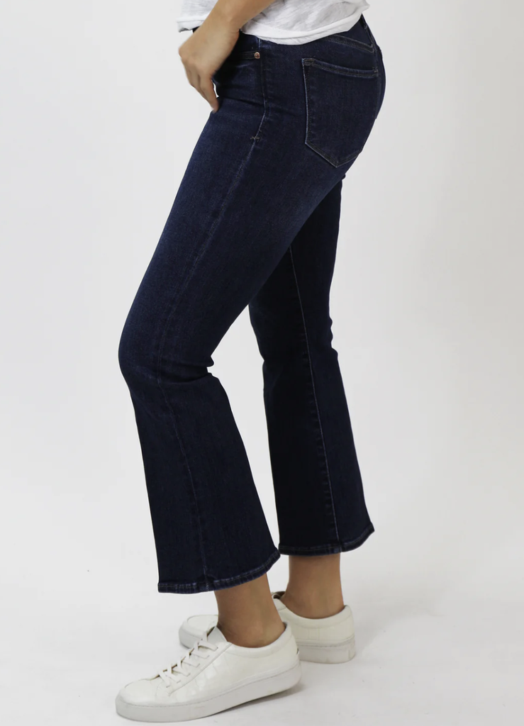 DEAR JOHN JEANNE SUPER HIGH RISE CROPPED FLARE JEANS