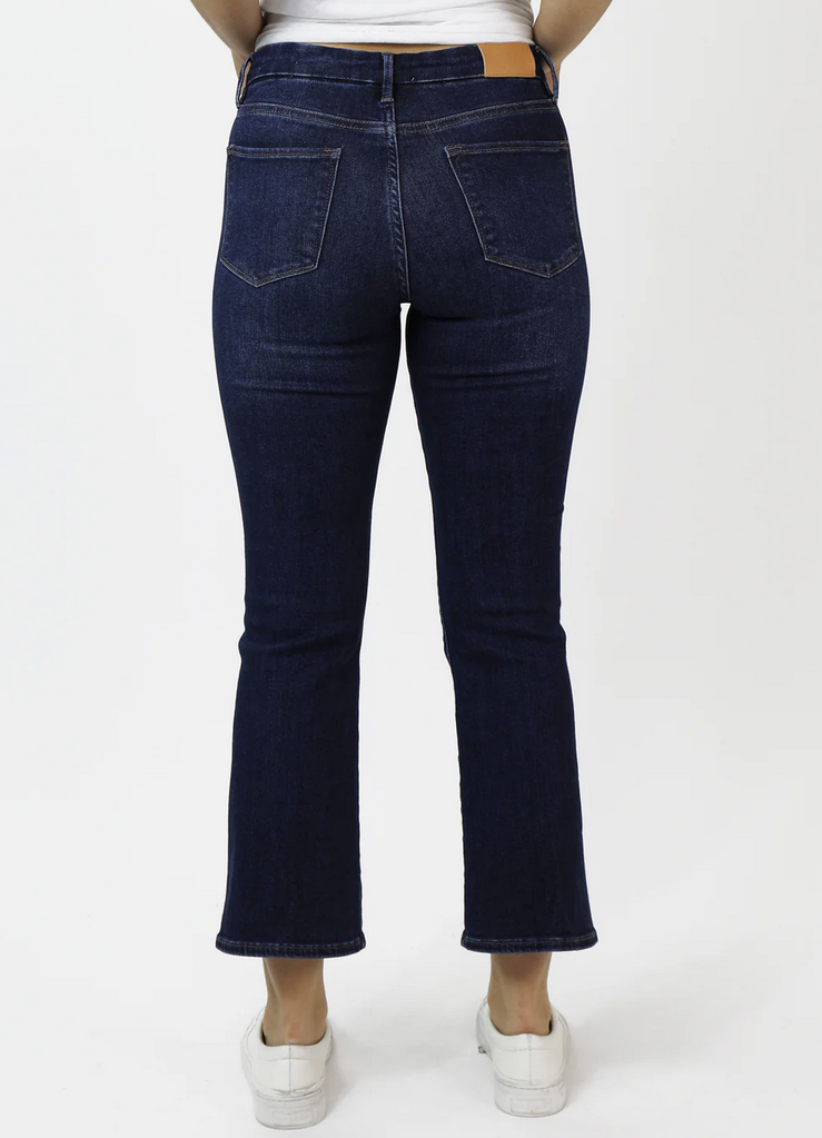 DEAR JOHN JEANNE SUPER HIGH RISE CROPPED FLARE JEANS
