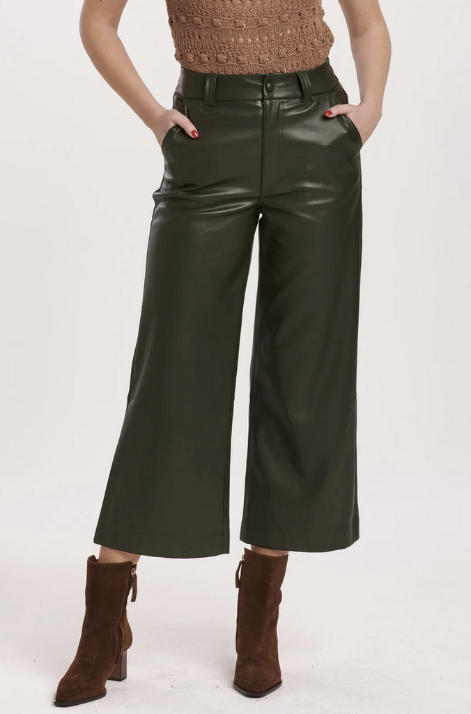DEAR JOHN AUDREY SUPER HIGH RISE CROPPED WIDE LEG PANTS