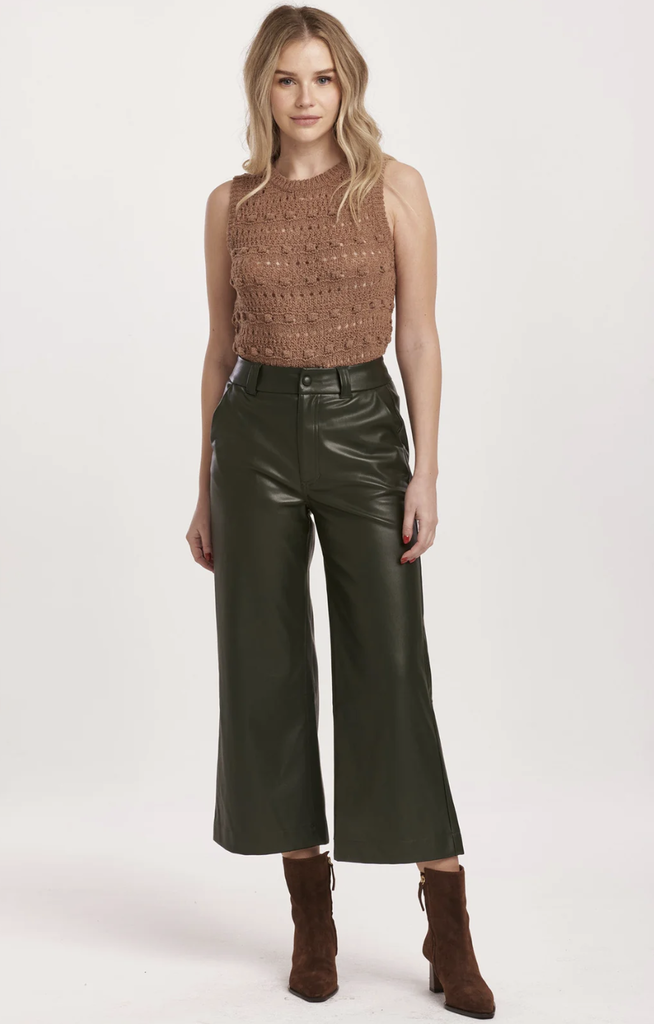 DEAR JOHN AUDREY SUPER HIGH RISE CROPPED WIDE LEG PANTS