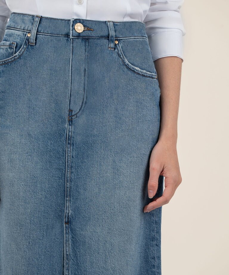KUT JEN DENIM A-LINE SKIRT