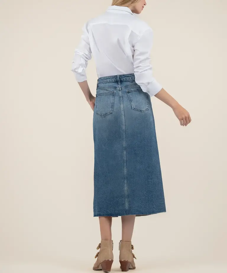 KUT JEN DENIM A-LINE SKIRT