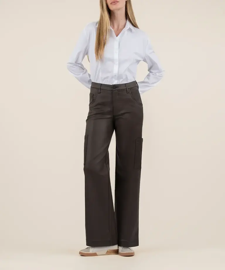 KUT JODI COATED HIGH RISE. PANT