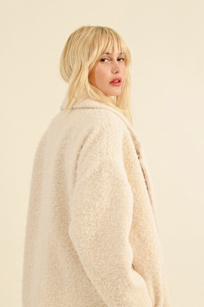 MOLLY BRACKEN LONG SHEEPSKIN EFFECT COAT
