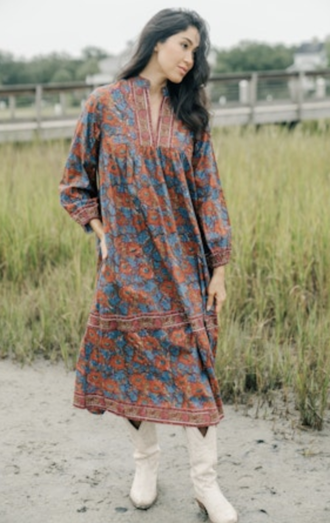 VICTORIA DUNN MARIGOLD DRESS