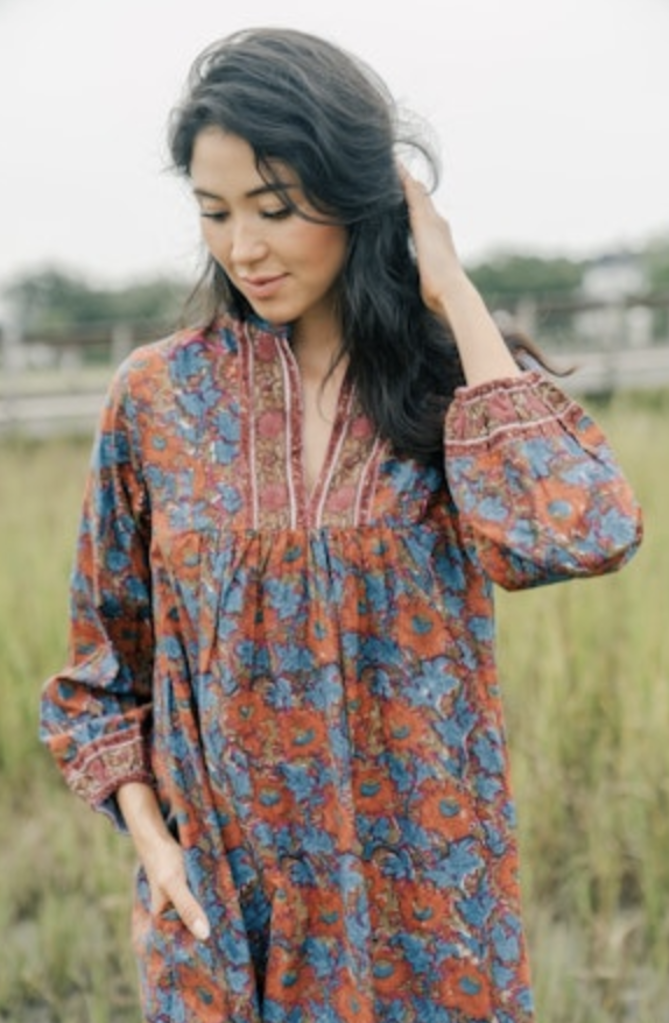 VICTORIA DUNN MARIGOLD DRESS