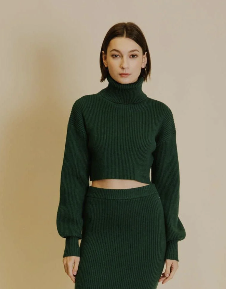 AUREUM CROPPED TURTLENECK SWEATER