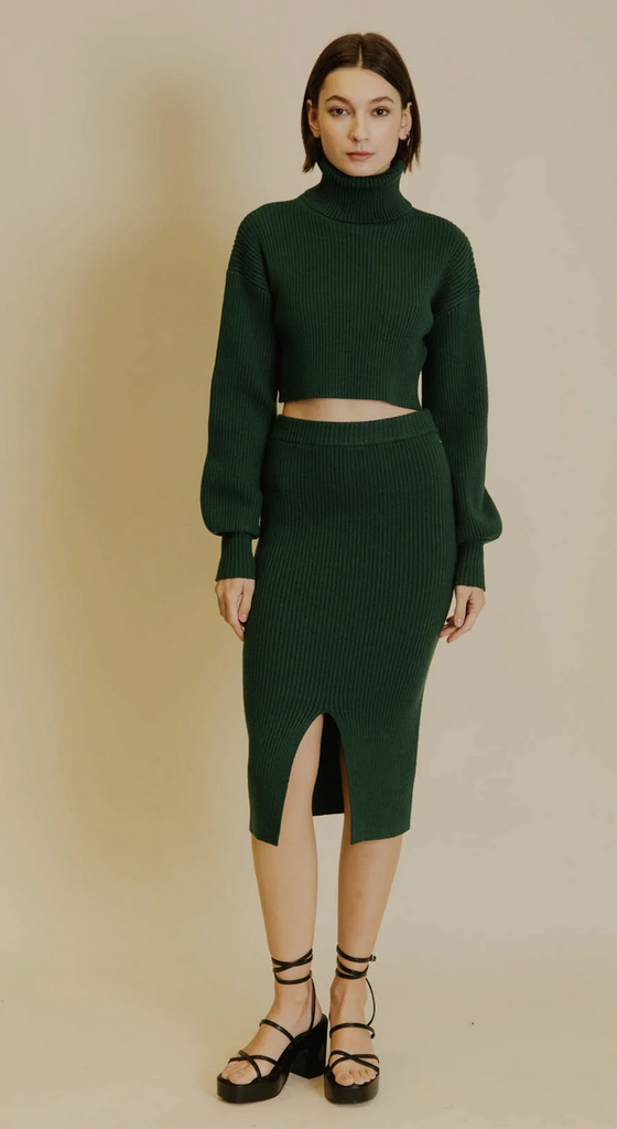 AUREUM KNIT PENCIL SKIRT