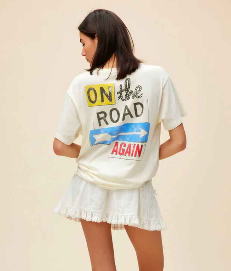 WILLIE NELSON ON THE ROAD AGAIN BOYFRIEND TEE