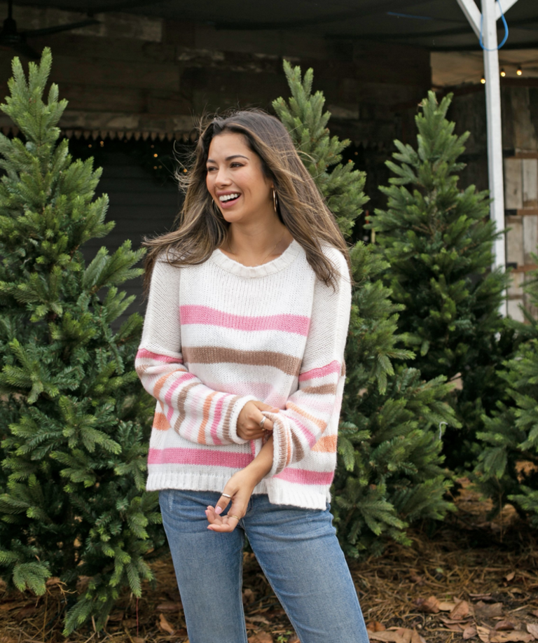 WOODEN SHIPS JACKSON STRIPED CREW CHUNKY