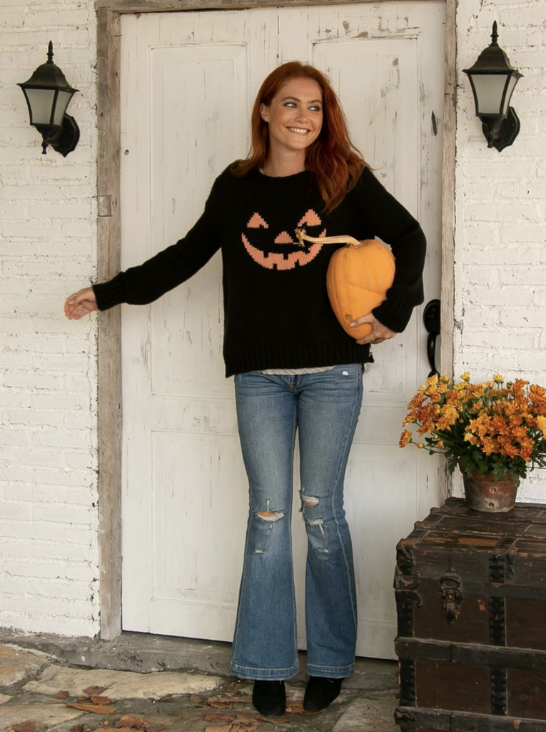 WOODEN SHIPS JACK-O-LANTERN CREW CHUNKY SWEATER